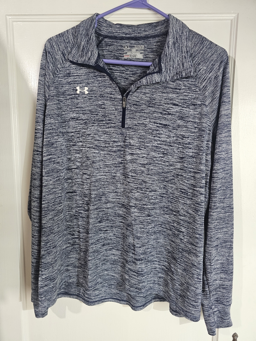 Under Armour Men’s Heathered Navy Quarter-Zip HeatGear Performance Shirt